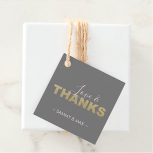 Grey Love and Thanks Favour Tags