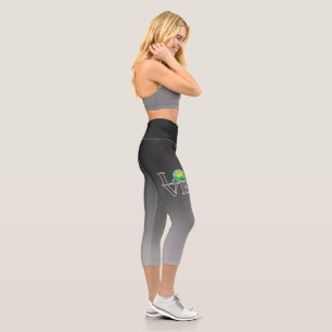 Grey Love Disc Golf Yoga Pants
