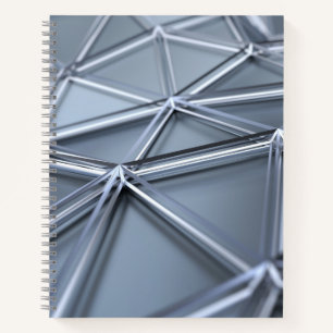 Grey Low-Poly Bullet Journal / Lined Notebook