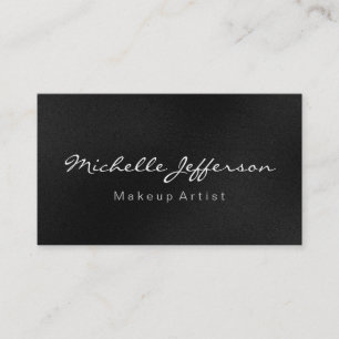 Grey Makeup Artist Script Profession Business Card