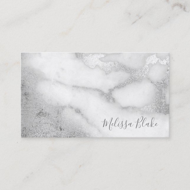 grey marble business card (Front)