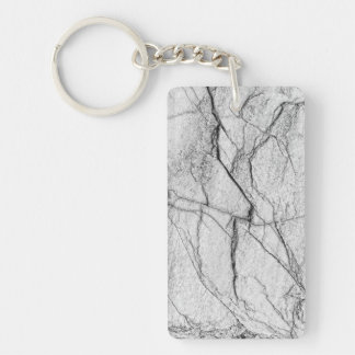 Grey Marble Dappled Concrete Look Keychain