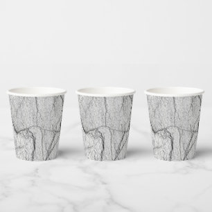 Grey Marble Dappled Concrete Paper Cups