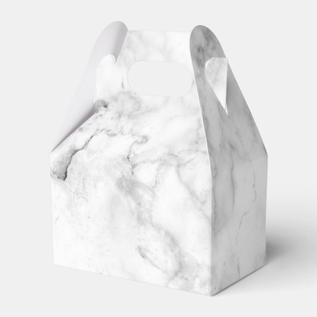 Grey marble favour box (Front Side)