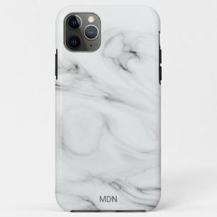 Grey Marble Geode with Monogram iPhone 11 Pro Max Case