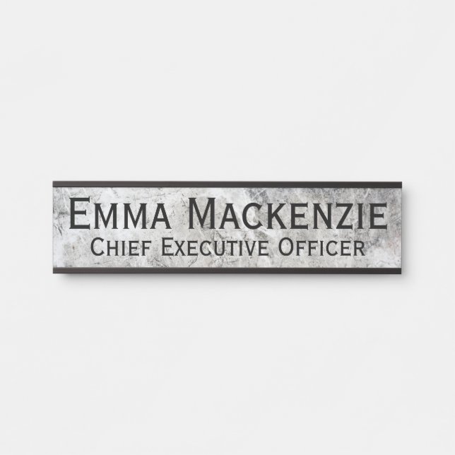 Grey Marble Hanging Door Sign Name Plate (Front)