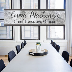 Grey Marble Hanging Door Sign Name Plate