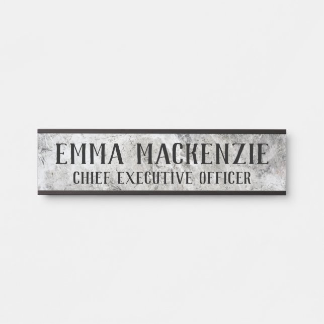 Grey Marble Hanging Door Sign Name Plate (Front)