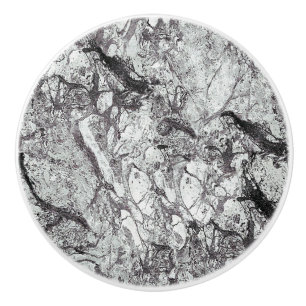 Grey Marble Look Ceramic Knob