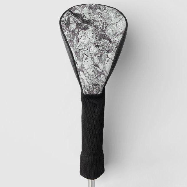 Grey Marble Look Golf Head Cover (Front)