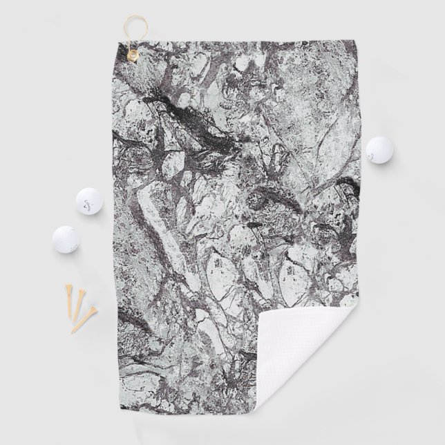 Grey Marble Look Golf Towel (InSitu)