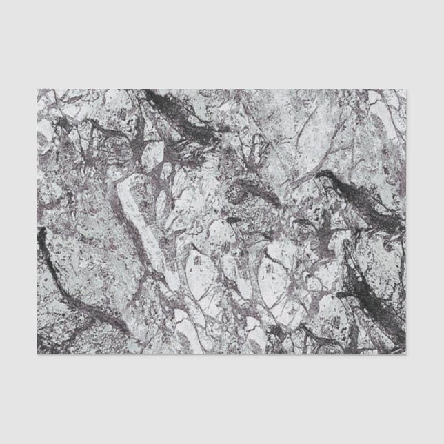 Grey Marble Look Tissue Paper (Front)