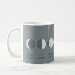 Grey Marble Moon Phases Mug
