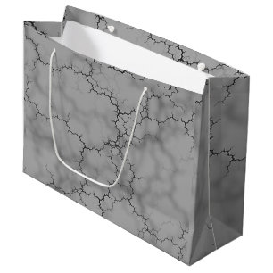 Grey Marble Pattern Father's Day Large Gift Bag