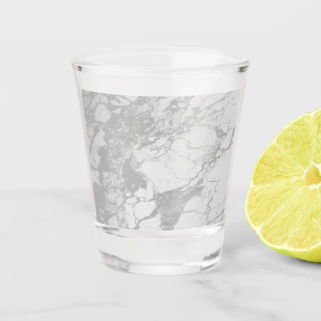 Grey Marble Pattern Father's Day Shot Glass (Front)