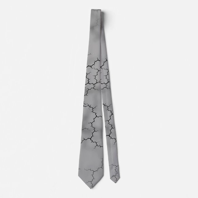 Grey Marble Pattern Father's Day Tie (Front)