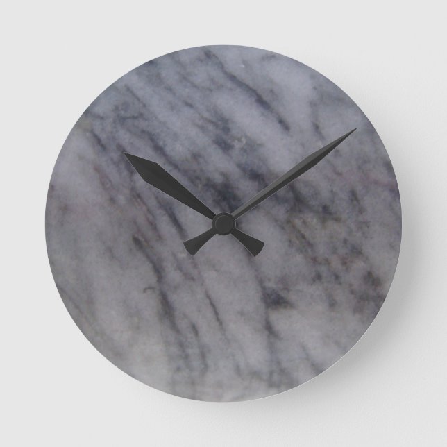Grey Marble Round Clock (Front)