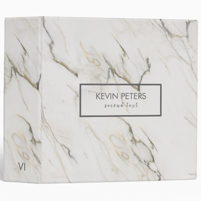 Grey Marble Stone Binder (Front/Spine)