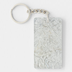 Grey marble surface pattern keychain