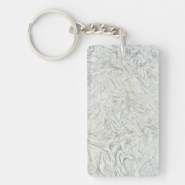Grey marble surface pattern keychain (Front)