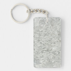 Grey marble surface pattern keychain