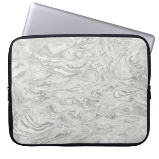Grey marble surface pattern laptop sleeve