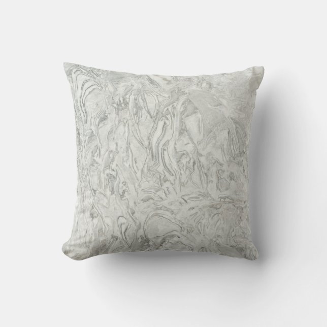 Grey marble surface pattern throw pillow (Front)