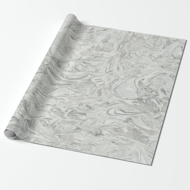 Grey marble surface pattern wrapping paper (Unrolled)