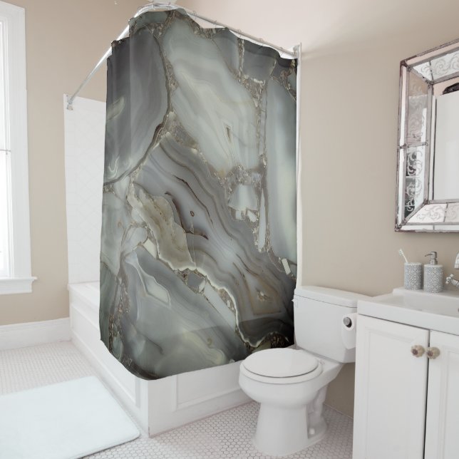 Grey Marble with Gold Vein (In Situ)