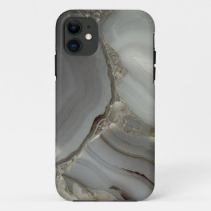 Grey Marble with Gold Vein iPhone 11 Case