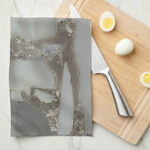 Grey Marble with Gold Vein Kitchen Towel