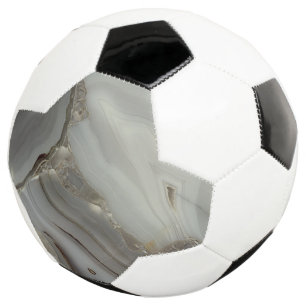 Grey Marble with Gold Vein Soccer Ball