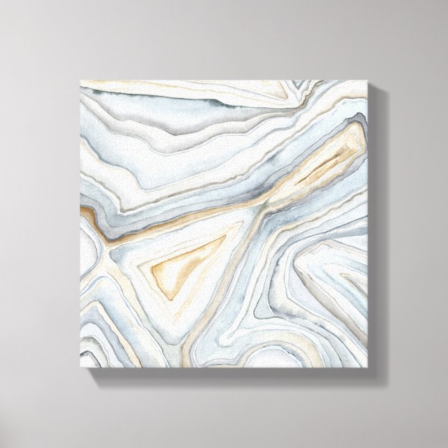 Grey Marbled Abstract Design Canvas Print (Front)