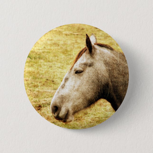 Grey Mare 2 Inch Round Button (Front)