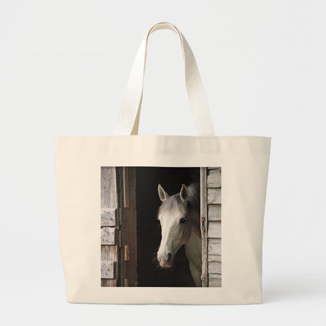 Grey Mare Horse Jumbo Tote (Front)