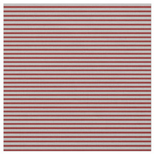 Grey & Maroon Coloured Striped Pattern Fabric