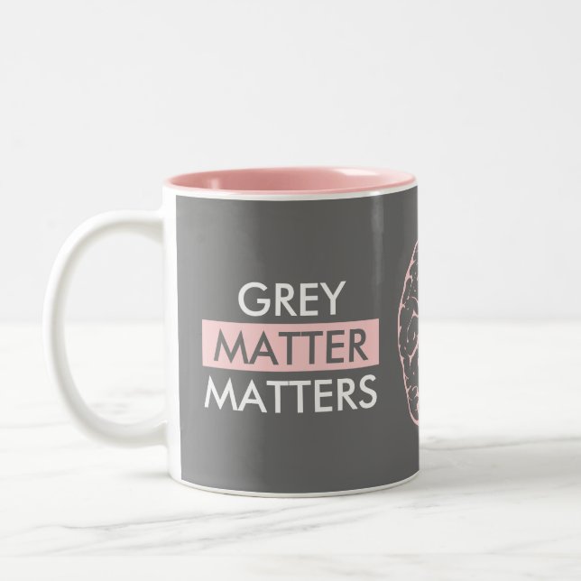 Grey Matter Matters Two-Tone Coffee Mug (Left)