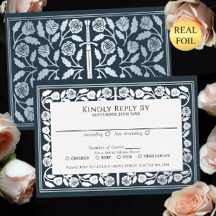 Grey Medieval Silver Sword Royal Wedding RSVP