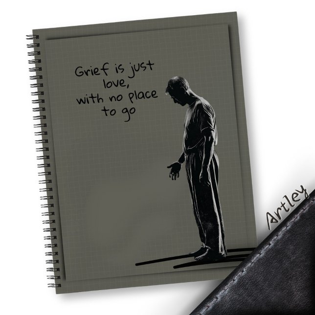 Grey Mens Perdre Grief Journal Carnet Encre Stylo (Créateur téléchargé)