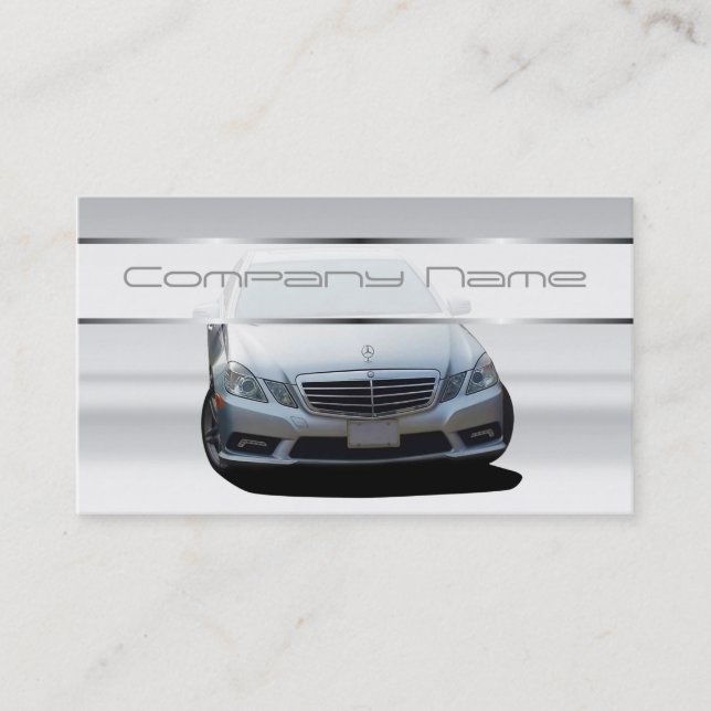 Grey Mercedes Benz Business Cards (Front)