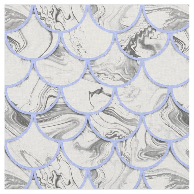 Grey mermaid scales fabric (Close Up)