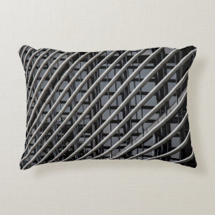 Grey metal frame accent pillow