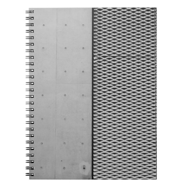 Grey metal galvanized sheet notebook (Front)