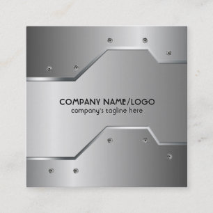 Grey Metallic Embossed Look  Business Card
