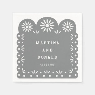 GREY MEXICAN PAPEL PICADO NAPKIN