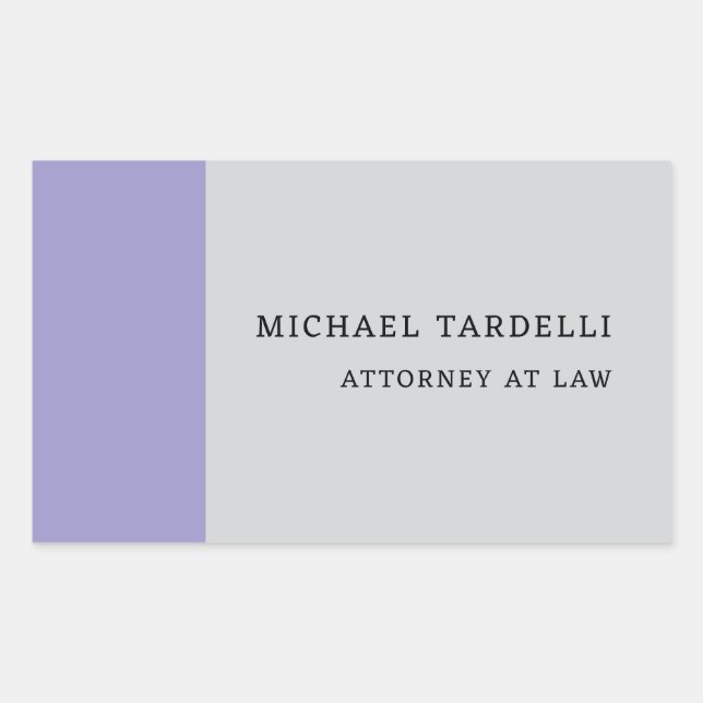 Grey Minimalist Classical Professional Sticker (Front)