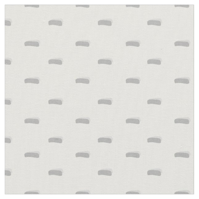 Grey Minimalist Dashes on White Fabric (Close Up)