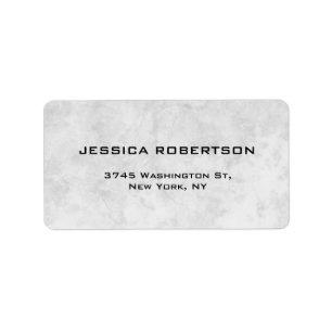 Grey Minimalist Plain Elegant Modern Trendy Label
