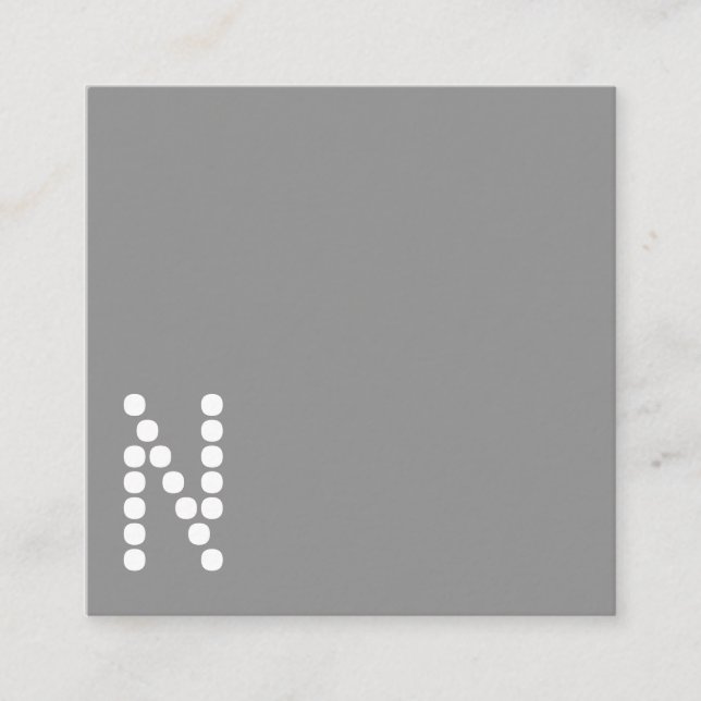 Grey Minimalist Professional Square Business Cards (Front)