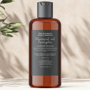 Grey minimalist waterproof cosmetics bottle label